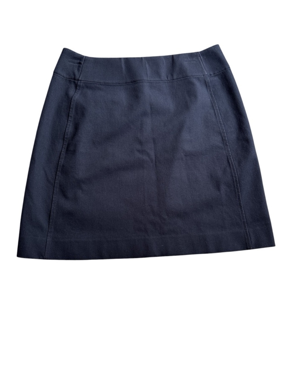 MM Lafleur navy Cotton Blend a-line Skirt w/ Subtle Stretch Sz 6